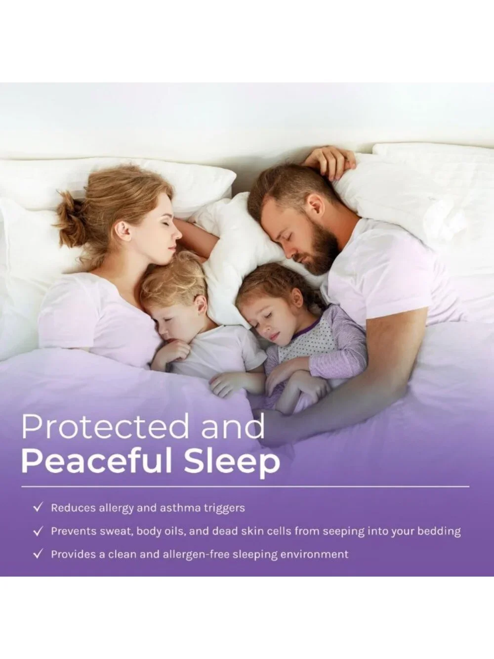 King Size Dust Mite & Allergen Mattress Protector | Zippered, Waterproof